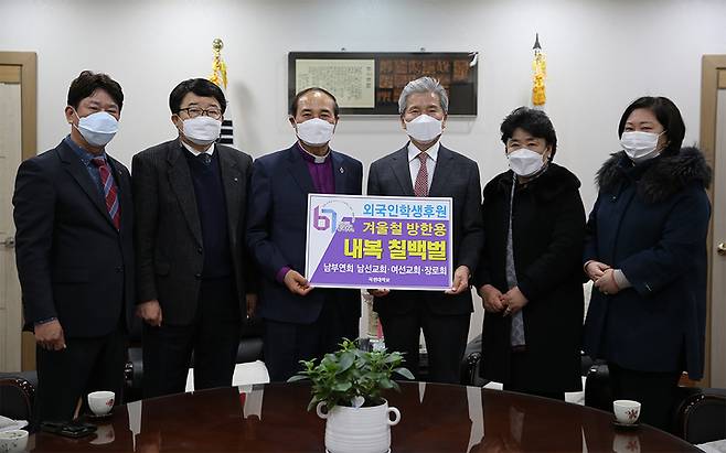 목원대 권혁대(오른쪽 세번째) 총장 *재판매 및 DB 금지