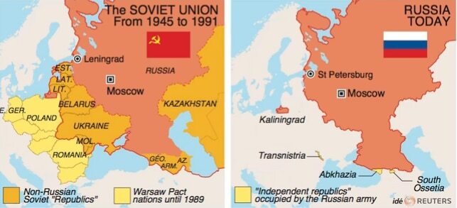 소련과 러시아의 유럽지역 영토 변화/로이터