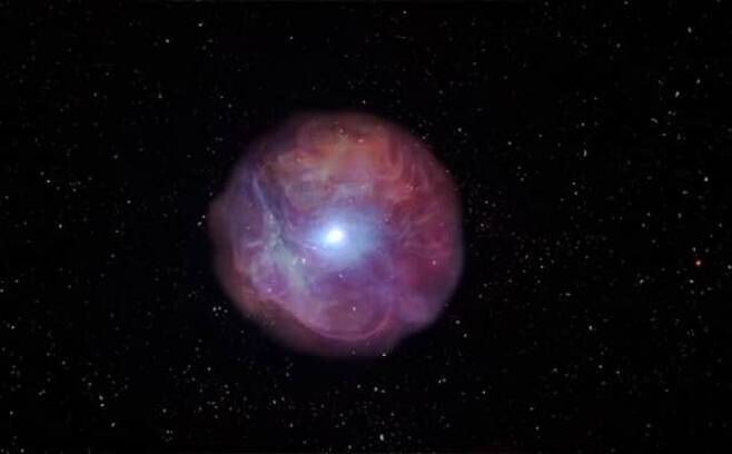 2020tlf 초신성 폭발의 모습.(출처= W. M. Keck Observatory)