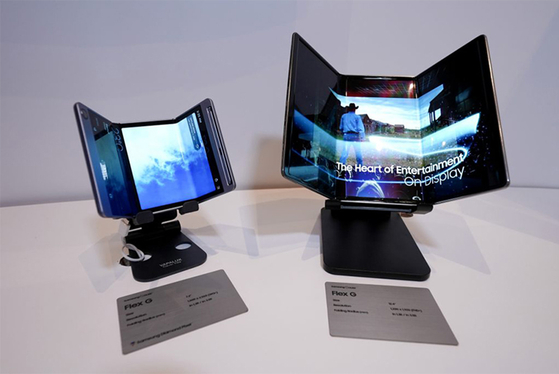 Samsung Display's Flex G is on display at CES 2022 in Las Vegas. [SAMSUNG DISPLAY]
