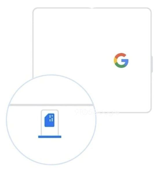 '안드로이드 12L 베타 2'에 포함된 구글 폴더블폰 SIM 카드 삽입 안내 애니메이션. 폰아레나 제공