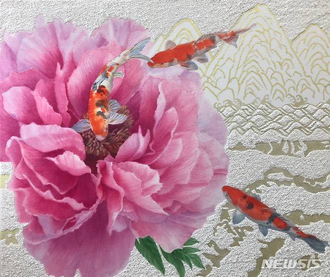 [서울=뉴시스]성애리, '신의 축복', acrylic, 72.7X60 cm