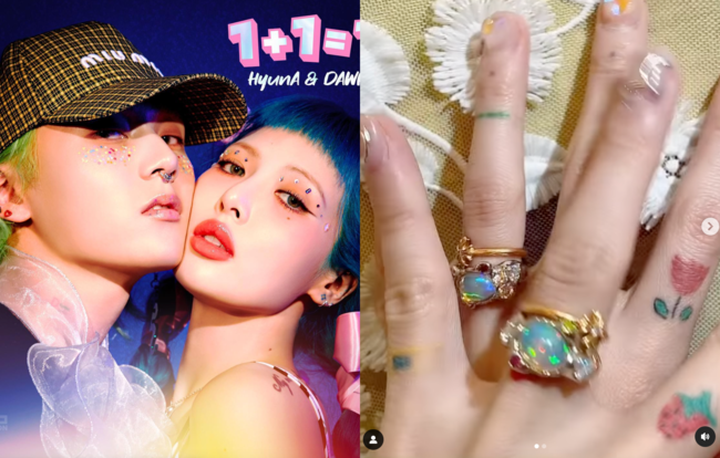 DAWN HYUNA - DAWN Couples finally visualized their marriage, admitting their love affair coolly, signing agency contracts, kissing them openly on stage and catching up with their work and love.DAWN released photos and videos with a message MARRY ME on his instagram on March 3, which is a picture of the finger of his public lover, Hyona.The faces are not visible, but the two of them happily held hands together with King Ring.Hyuna regrammed DAWNs video and shouted Yes. DAWN actually proposed to Hyuna and received it.In this regard, the agency said it is grasping the details through the 3rd.This is not the first time the two have been married, especially in October last year, when Hyuna attended her stylist wedding with DAWN to receive a bouquet.As the video spread rapidly through the online community, fans cheered generously, referring to the marriage of Hyona and DAWN.In the meantime, Mary Me comment and Ring-like video have been released, and once again the marriage of the two people is on fire.Hyuna and DAWN, who communicate coolly with fans, are so focused on the expectation that marriage is imminent.Hyuna and DAWN were hot from the start, confessing directly that they were in a relationship for two years, unlike their agency, which they deny when rumors of an outgoing relationship broke out in August 2018, after being a senior at Cube Entertainment.But eventually they were removed from the company and the two love My Way began.As DAWN has been secretly dating for the time being, Hyona and DAWN have shown off their love mood through their Instagram.Photos traveling together, videos of songs and couples pictures that worked with couple dances, and signed an exclusive contract with Psys pinnation in January 2019, winning work and love at the same time.Backhug was basic, Deep Kiss was charming, capturing the attention of those who wore only underwear and took pictures of couples and looked at them as pictures of irresistible and provocative feelings.As a singer, he also performed together and recently received applause for completing the kiss performance at the 31st High1 Seoul Song Awards ceremony.The fans are focusing on whether Hyona and DAWN, who have caught up with work and love, will achieve the fruit of marriage, which is not easy as an active idol.DB, SNS