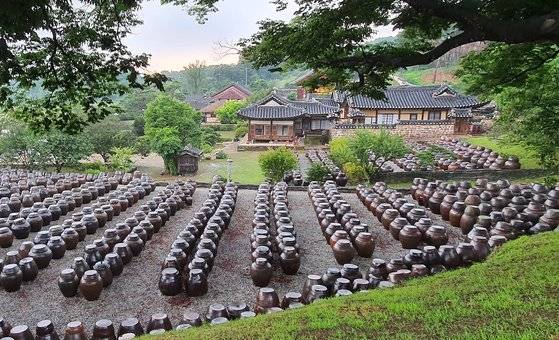 충남 논산시 노성면 명재고택. 1709년 윤증이 지은 고택은 아직도 남아있는 수백개의 장독대로 유명하다.프리랜서 김성태
