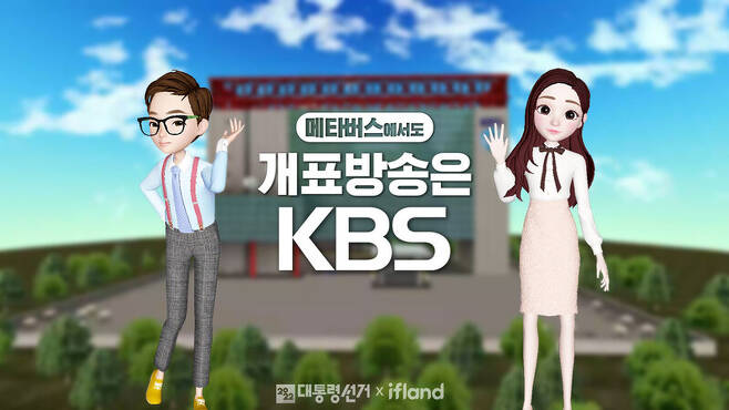 메타버스에서 선보이는 KBS의 개표방송. KBS 제공