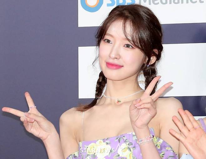 걸그룹 오마이걸 아린이 26일 오후 서울 마포구 성산동 서울월드컵경기장에서 진행된 '제27회 드림콘서트' 레드카펫 행사에 참석해 포즈를 취하고 있다 2021.06.26 /사진=김창현 기자 chmt@