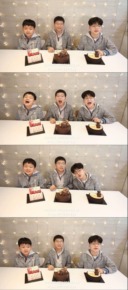 Actor Song Il-gooks Three-Two-Two Korean, Min-guk, and Manse showed a well-grown nail for their 11th birthday.Recently, a video titled 2022 Three Birthdays was posted on the community and YouTube where KBS2 The Return of Superman fans gathered.In the video, Korea, the Republic of Korea, and Manse expressed their gratitude for the fans birthday celebration.This year, when he was 11 years old, he sang a celebration song in front of his birthday cake together with the Korean people, the Korean people, and greeted him with gifts.In particular, this video was shot by Father Song Il-gook of the trio, who is much bigger than the appearance of the Korean, the Korean, and the Korean, and the late The Return of Superman.The nose of the Ranseon aunts is frowned on the appearance of Korean, Korean, and Korean, who became 11-year-old elementary school students.In particular, the Korean people, who express their gratitude for their birthdays, also attract attention to the different aspects of the Korean people, and the Korean people, who are saying I love you charmingly, smiles.Han Dae-is gentle features are also noticeable.On the other hand, Korea, the Republic of Korea, and Manse were loved by Father Song Il-gook and KBS2 The Return of Superman.