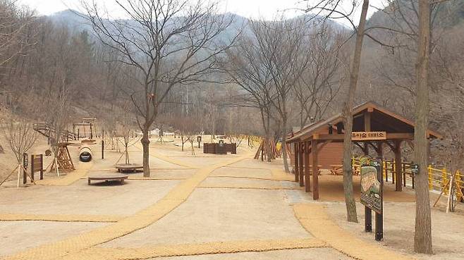 23일부터 운영에 들어간 수성 대흥동 유아숲체험원. (수성구 제공) 2022.03.23