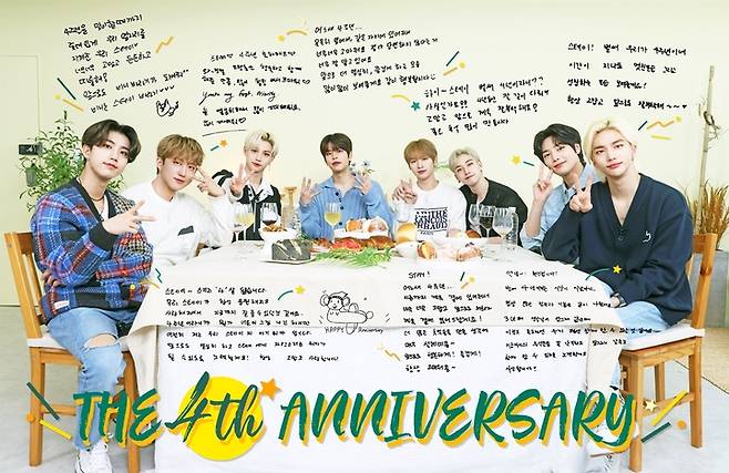 According to JYP Entertainment, Stray Kids released a handwritten image on the official SNS channel to celebrate its fourth anniversary on the 25th.Leader Bang Chan said: Its our fourth anniversary, Im so grateful for being around so far and Ill keep you around.I am very excited to make more memories. Stray Kids appeared in the music industry in March 2018, praising his debut album I Am Not and the title song Distract 9.In 2021, he won the Mnet Kingdom: Legendary War final, JYP Entertainments first Million Selling Artist, and won the Grand Prize in his debut three years.