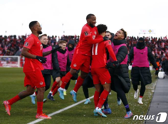 캐나다 축구대표팀이 자메이카를 꺾고 월드컵 본선 진출에 성공했다. © AFP=뉴스1