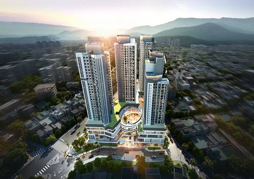 <한화 포레나 미아 조감도>