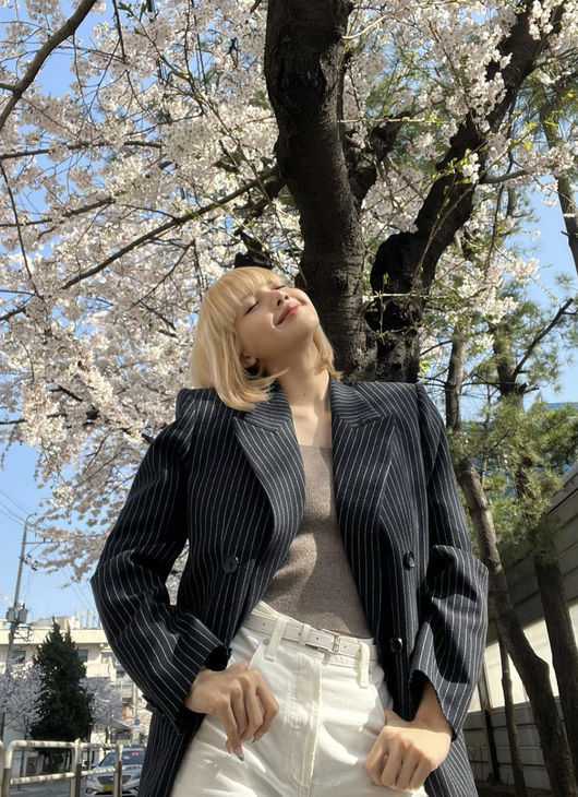 Group BLACKPINK Lisa enjoyed the flowering.Lisa posted a photo on her social media on Wednesday.Lisa stands under a flower tree in a large jacket and brown knit, with Lisa looking happy - her happy figure delights the viewer.She showed off her dazzling beauty under a beautiful cherry tree.On the other hand, Lisa released her first solo album LALISA last September
