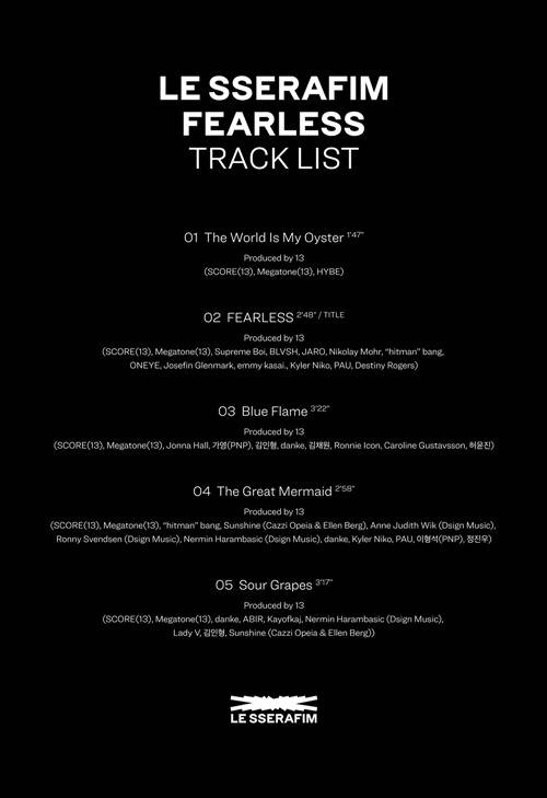 르세라핌 트랙리스트 사진=쏘스뮤직