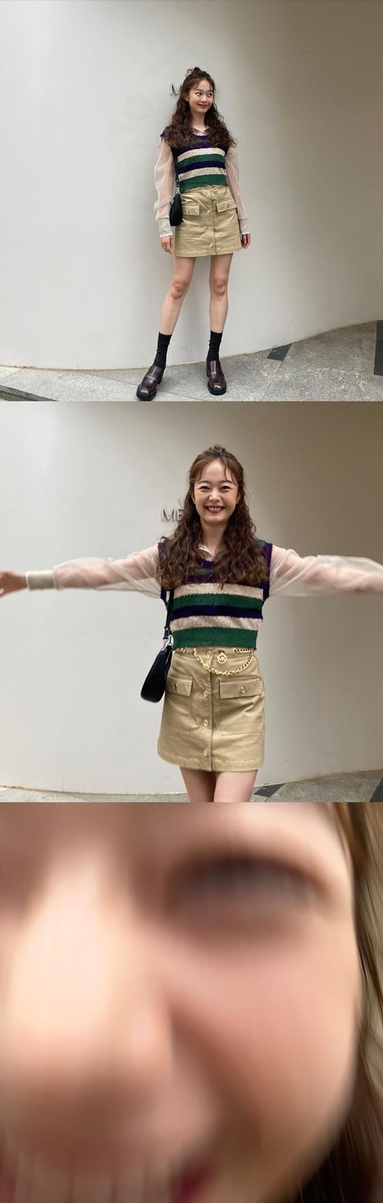 Jeon So-min posted several photos on his instagram on the 7th.The photo showed Jeon So-min, who was wearing a see-through shirt and knit vest with a mini skirt, and caught the attention of fans by showing off her goddess.Jeon So-min Posed with a distinctive bright smile and a cute Pose, followed by a wide-open arms on both sides, creating an approaching atmosphere, and then a heartbeat in the appearance of approaching his eyes.It is a unique bizarre Pose with beauty, which caused a heartbeat of admiration and surprise.On the other hand, Jeon So-min is appearing on SBS Running Man as a fixed.