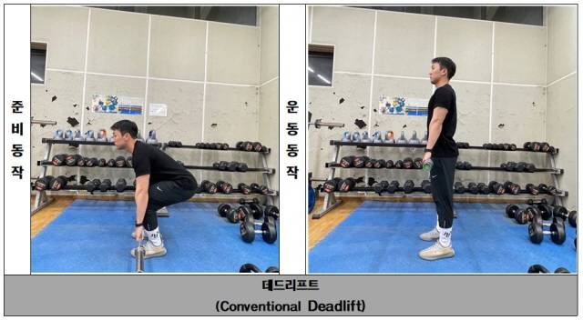 단국대 생활체육학과 황현진 학생이 데드리프트의 올바른 자세를 취하고 있다./사진=단국대 생활체육학과