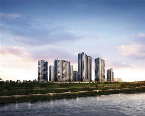 제일건설은 올해 연천에서 '1호선 전곡역 제일풍경체 리버파크'를 분양하고 있다. 사진은 전곡역 제일풍경채 리버파크 투시도. /제일건설 제공