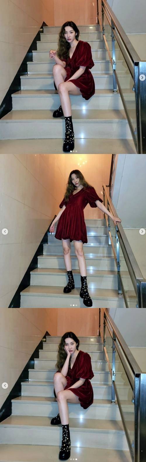 가수 선미가 인형 같은 몸매와 비율을 공개했다. 사진=선미 인스타그램