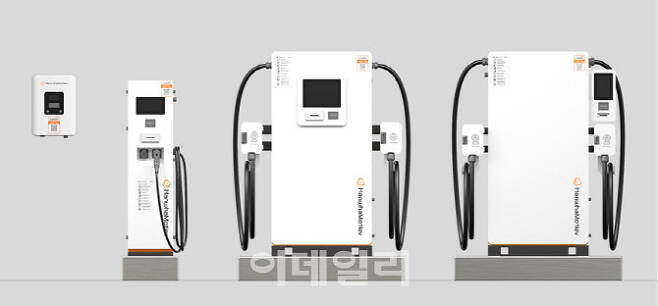 한화큐셀 ‘한화모티브’의 전기차 충전기 디자인 모습.