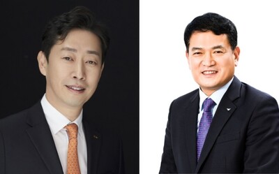 왼쪽부터 윤형중, 김경욱 사장. 한국공항공사 제공