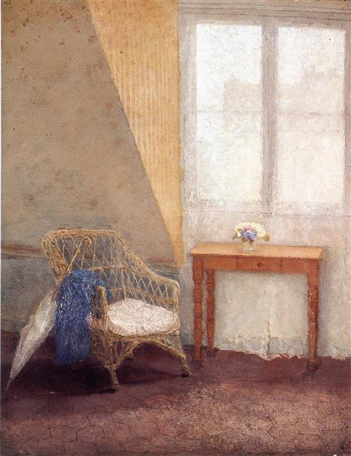 그웬 존, ‘화가의 방 한구석, 파리’, 1907~1909년(31.2×24.8㎝, 웨일스 국립미술관, 영국 카디프)