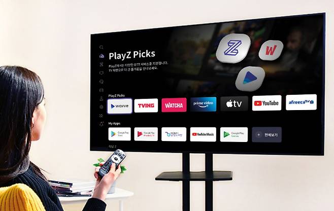 SK브로드밴드 PlayZ는 언제 어디서든 평범한 스크린을 스마트 TV로 손바닥만한 상자 속으로 가져와 무한한 놀거리를 제공한다.