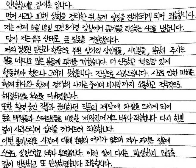 김새론 SNS 캡처