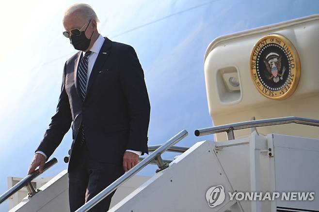 한국 도착한 조 바이든 미국 대통령 [AFP=연합뉴스 자료사진]