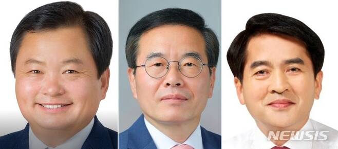 [보은=뉴시스] (왼쪽부터)김응선, 이태영, 최재형 보은군수 선거 후보.