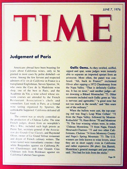 유일하게 참석한 미국 시사지 타임의 파리 특파원 조지 M. 태버가 쓴 '파리의 심판' 기사.