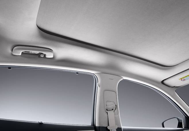 고급 소재인 스웨이드 내장재를 적용하면서 이전 모델보다 가격이 인상된 2022년형 '그랜저' 르블랑 트림 내부 모습./현대차 제공