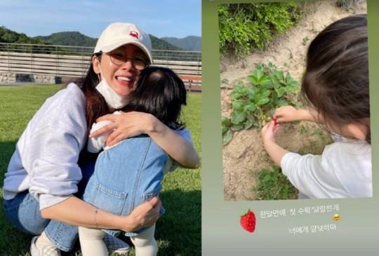 배우 최지우와 딸. 사진ㅣ최지우 SNS 캡처