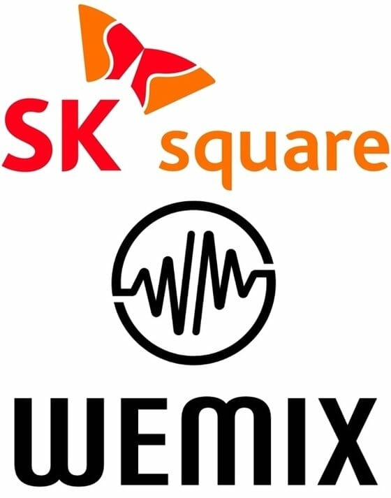 SK스퀘어(위)와 위믹스(아래) 로고.