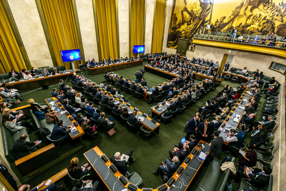 United Nations Secretary General António Guterres addresses the Conference on Disarmament’s High-Level Segment 2019 on Feb. 25, 2019 in Geneva. [UN]