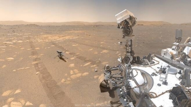 퍼서비어런스와 소형헬기 인저뉴어티의 화성에서의 실제 모습