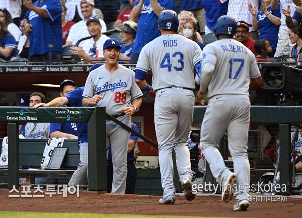 다저스 리오스(43번) / 사진=Gettyimages 제공