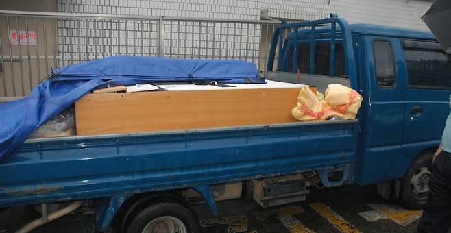 황주연이 범행 당일 타고 온 트럭