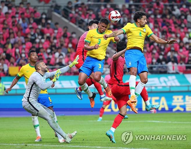 한국-브라질 친선경기 모습 [연합뉴스 자료사진]