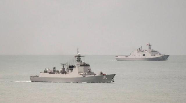 3월 남중국해(서필리핀해)에 진입한 중국 군함의 모습. 필스타 캡처