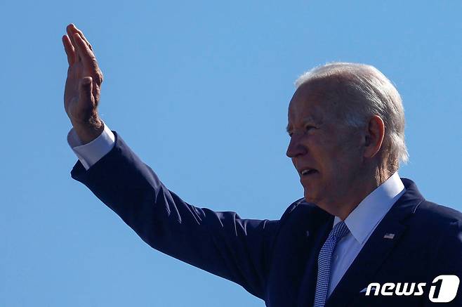 (서울=뉴스1) 정윤영 기자,원태성 기자 = 조 바이든 미국 대통령이 독일에서 열리는 주요 7개국(G47) 정상회의와 스페인에서 열리는 북대서양조약기구(나토·NATO) 정상회의를 위해 유럽 순방길에 올랐다. © 로이터=뉴스1 © News1 정윤영 기자