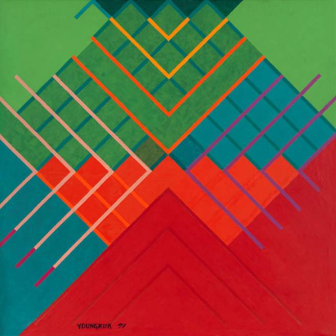 유영국 'Work(1971)'. 캔버스에 유채, 137 x 137cm. /국제갤러리 제공