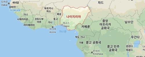 나이지리아를 포함한 아프리나 북서부 지도 - 서울신문 DB