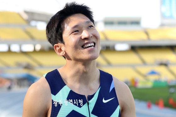 남자 100m 한국기록 보유자 김국영. [뉴스1]