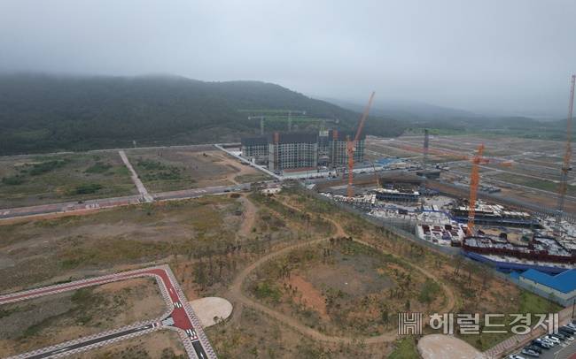 27일 촬영된 광양시 황금동 황금지구 전경. /박대성 기자