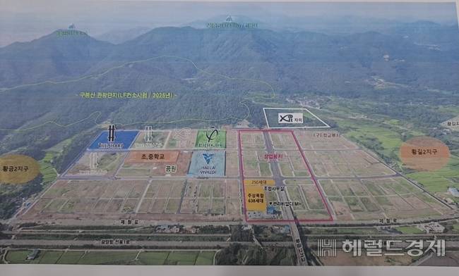 광양 황금지구 개발계획 위치도.