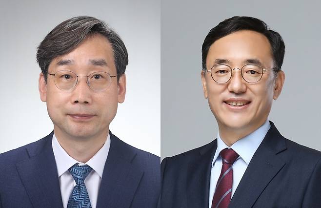 1순위 후보자 오용준 교수(왼쪽), 2순위 후보자 임재학 교수© 뉴스1