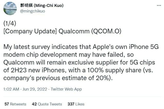 사진=궈밍치 트위터