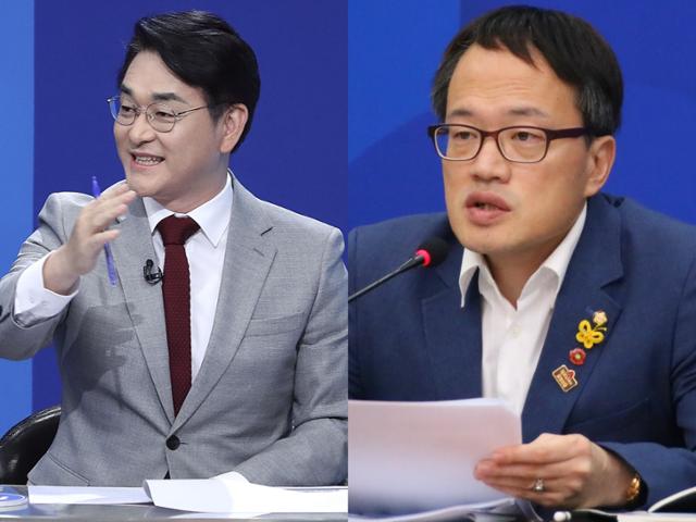 더불어민주당 박용진 의원(왼쪽 사진)과 박주민 의원. 국회사진기자단·박주민 의원 페이스북 캡처