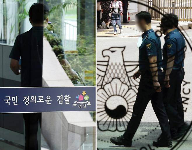서초동 대검(왼쪽 사진)과 서대문 경찰청 모습 ⓒ연합뉴스