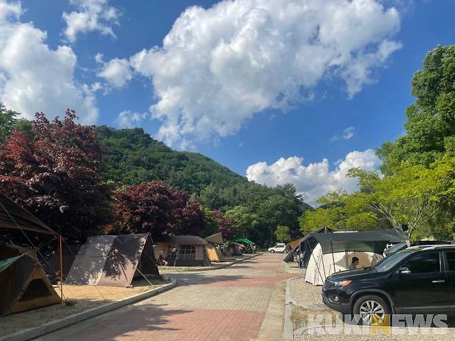 강원 평창군 계방산 오토캠핑장. 