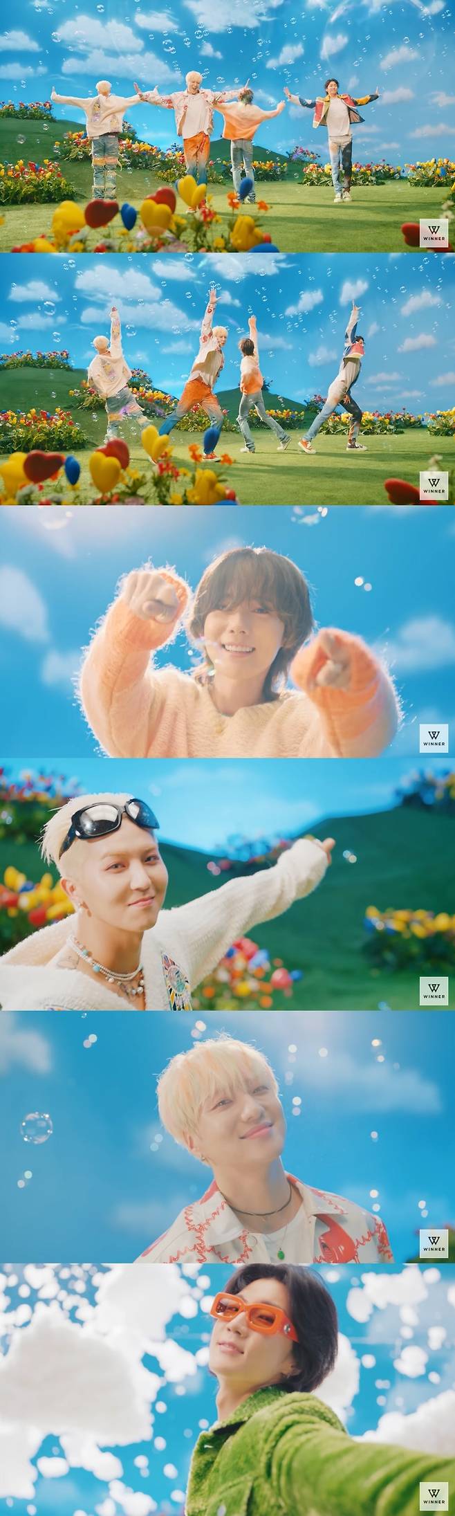 Group WINNER (Kang Seung-yoon, Kim Jin-woo, Seung-Hoon Lee, Song Min-ho) presents the charm of the blue color.WINNER first released its fourth mini album HOLIDAY (Holiday) title song I LOVE U (I Love You) music video teaser on its official SNS on June 30.The video that has been released in the hot interest of global music fans is about 33 seconds of video.The video contains a portion of the highlights of I LOVE U and a point choreography section.The sophisticated and pleasant melody that is not easily forgotten even once, and the charming voice and gesture of WINNER members, raised the expectation of euphemism to the highest level.In addition, the teaser video featured guitar, maracas, and drum sticks, respectively, and added to the expectation of the members who showed positive energy dance in the garden where the heart-shaped flowers were full.Many Music fans predicted WINNERs new song with only 33 seconds teaser.WINNER said, There is a movement to poking all sides with hands and feet in line with the lyrics I LOVE U hoo I like you better than me, he said. It is a dance that anyone can easily follow, I want to enjoy it.The agency said, I LOVE U is a song that expresses the emotions and excitement of love with the emotions of the members only. The sound filled with refreshing feeling will blow the heat of the fans.WINNER will come back to fullness in two years and three months through this album.The New album includes six new songs that boast as much completeness as the title song, including I LOVE U, as well as 10 Minutes, HOLIDAY, Home to, FAMILY (Family) and Sucking Finger.WINNERs refreshing music in time for the summer season is only five years since she was active as a single OUR TWENTY FOR (Hour Twenty Poe) featuring double title songs LOVE ME LOVE ME (Lub Mirummy) and ISLAND (Ireland) on August 4, 2017.The New album will be released at 6 pm on July 5th.Since its debut in August 2014, it is noteworthy that WINNER, which has built its own wide and solid music world with a variety of genres, will convey some different charms through new songs.